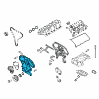 OEM Infiniti Cover Assy-Front Diagram - 13500-JK01A