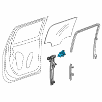 OEM Chevrolet Silverado 1500 LD Window Motor Diagram - 22921499