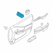 OEM 2012 Nissan Altima Switch Assy-Power Window Main Diagram - 25401-ZN50C