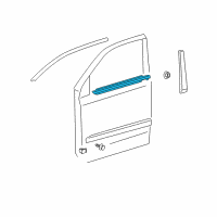 OEM 2020 Lexus GX460 MOULDING, FR Door Be Diagram - 75711-60091