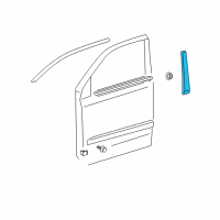 OEM 2010 Lexus GX460 MOULDING, Front Door Window Diagram - 75755-60050