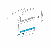 OEM 2013 Lexus GX460 MOULDING Sub-Assembly, Front Diagram - 75071-60061-C0