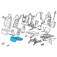 OEM 2014 Chevrolet Corvette Seat Cushion Pad Diagram - 23380021