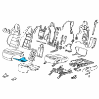 OEM 2017 Chevrolet Corvette Seat Cushion Heater Diagram - 22978653