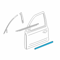 OEM Ford Taurus Side Molding Diagram - 5G1Z-5420879-DAPTM