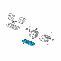 OEM 2003 Acura RSX Pad & Frame, Rear Seat Cushion Diagram - 82137-S6M-A01