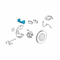 OEM 2012 Chevrolet Camaro Caliper Support Diagram - 13279659