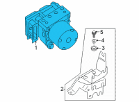 OEM 2021 Nissan Rogue ACTUATOR & ECU ASSY, ANITI-SKID Diagram - 47660-6RD0C