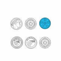 OEM 2006 Mercury Grand Marquis Wheel Cover Diagram - 5W3Z-1130-DA