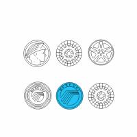 OEM Mercury Center Cap Diagram - 8W3Z-1130-A