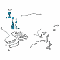 OEM 2016 Lexus ES350 Tube Assy, Fuel Suction W/Pump & Gage Diagram - 77020-06297