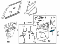 OEM Cadillac XT4 Handle, Inside Diagram - 84445157