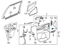 OEM 2022 Cadillac Escalade Lock Switch Diagram - 84374123