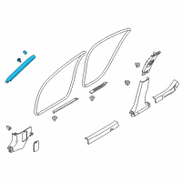 OEM Infiniti Garnish Assy-Front Pillar, RH Diagram - 76911-4GA5A