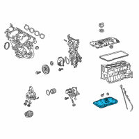 OEM Lexus CT200h Pan Sub-Assembly, Oil, N Diagram - 12102-37010