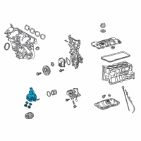 OEM 2014 Toyota Corolla Bracket Diagram - 15609-37041