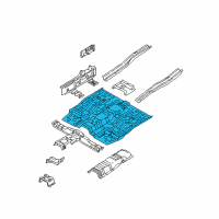 OEM 2001 Hyundai Santa Fe Panel-Center Floor Diagram - 65111-26200