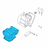 OEM 2011 Nissan Titan Cushion Assembly - Front Seat Diagram - 87300-ZT00B