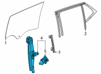 OEM Buick Encore GX Regulator Assembly Diagram - 42702336