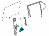 OEM 2021 Chevrolet Trailblazer Window Motor Diagram - 42654615