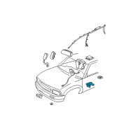 OEM 2003 Chevrolet Trailblazer EXT Module, Inflator Restraint Side Imp Sensor Diagram - 15179053