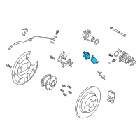 OEM 2018 Lincoln MKC Rear Pads Diagram - DG9Z-2200-E