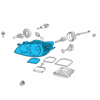 OEM 2002 Lexus IS300 Headlamp Unit With Gas Diagram - 81185-53041