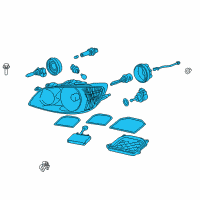 OEM 2002 Lexus IS300 Automotiveis Headlight Assembly Replaces : Driver Side Diagram - 81150-53040