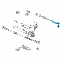 OEM Acura TL End, Driver Side Tie Rod Diagram - 53560-S84-A01