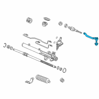 OEM 2003 Acura CL End, Driver Side Tie Rod Diagram - 53560-S84-A01