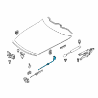 OEM BMW Z4 Engine Hood Mechanism Diagram - 51-23-7-016-657