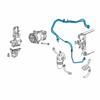 OEM 2009 Jeep Compass Line-A/C Suction And Liquid Diagram - 5058278AI