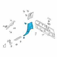 OEM Ford F-350 Super Duty Lower Pillar Trim Diagram - FL3Z-1531013-AG