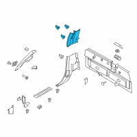 OEM 2020 Ford F-350 Super Duty Upper Pillar Trim Diagram - HC3Z-25278D12-AC