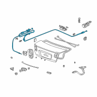 OEM Honda Cable, Trunk & Fuel Lid Opener Diagram - 74880-S5A-305