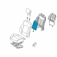 OEM 2018 Hyundai Santa Fe Sport Heater-Front Seat Back Driver Diagram - 88360-4Z011