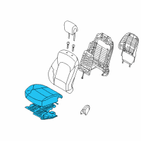 OEM 2017 Hyundai Santa Fe Sport Cushion Assembly-Front Seat, Passenger Diagram - 88104-4Z590-VAR