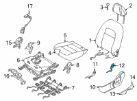 OEM 2020 Nissan Sentra Cap-Recliner Handle Diagram - 87348-6CA0A