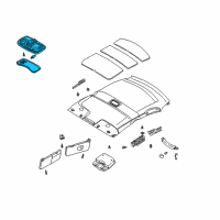 OEM 2002 Kia Rio Lamp-Room Diagram - 0K9B051310B78