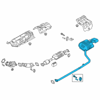 OEM 2017 Kia Optima Rear Muffler Assembly Diagram - 28710D5700