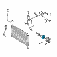 OEM 2015 Kia Sedona Pulley Assembly-Air Conditioner Compressor Diagram - 97643A9000