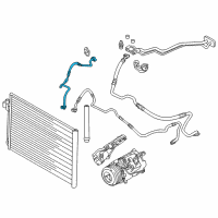 OEM 2014 BMW X5 Pressure Hose, Condenser, Evaporator Diagram - 64-50-6-842-309