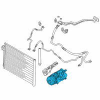 OEM 2017 BMW X5 A/C Compressor Diagram - 64529347661