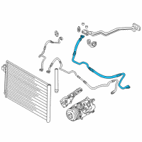 OEM 2016 BMW X5 Suction Pipe Evaporator-Compressor Diagram - 64-50-9-252-992