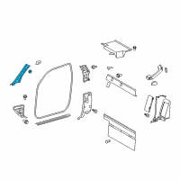 OEM Toyota Tundra Weatherstrip Pillar Trim Diagram - 62210-0C060-B0