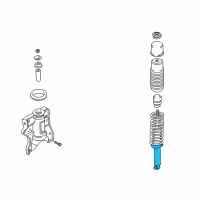 OEM 2005 Hyundai Sonata Rear Shock Absorber Assembly, Gas, Left Diagram - 55311-38610