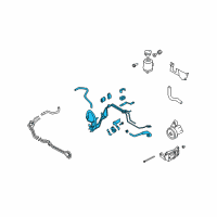OEM 2007 Infiniti M45 Power Steering Hose & Tube Set Diagram - 49710-EH00A