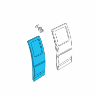 OEM Chevrolet Express 1500 Molding, Intermediate Side Door Diagram - 15960359