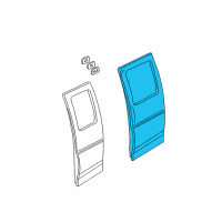 OEM 2000 GMC Savana 1500 Molding Asm-Rear Side Door Diagram - 15960360