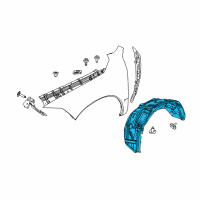 OEM 2012 Ram 2500 Shield-WHEELHOUSE Diagram - 55372889AG